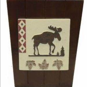 North Ridge Shower Curtain and Trash Can